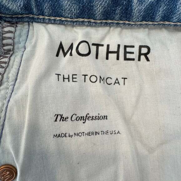 MOTHER Superior The Tomcat High-Rise Straight Distressed Jeans in The Confession - Picture 6 of 6